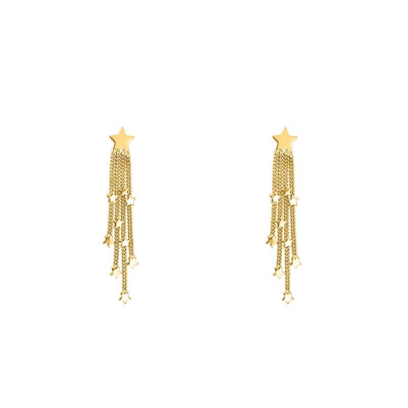 9K Yellow Gold Star Drop Earrings - Maison Ballet by Scarlett