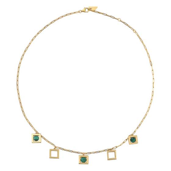 Collier Vintage SKALLI PARIS Jaune Et Vert – Occasion, Avec Pendentif, Pour Femme