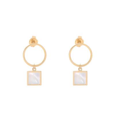Boucles d'oreilles Boheme Nacre Plaqué Or - Skalli