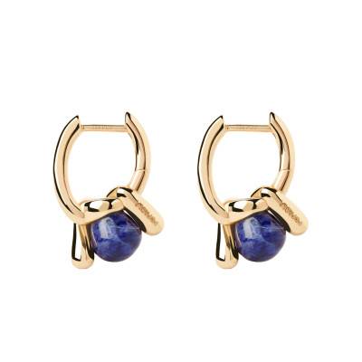 Boucles d'oreilles Sodalite Nexus en Argent Doré - AR01-D18 - Pdpaola