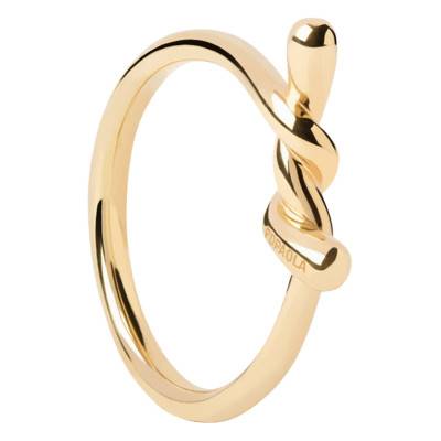 Twist Ring in Yellow Gold-Plated 925/1000 Silver - AN01-D23 - Pdpaola