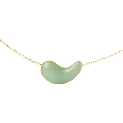 Collier Aventurine Aura en Argent Doré, Longueur 40 à 50 cm - CO01-998 - Pdpaola