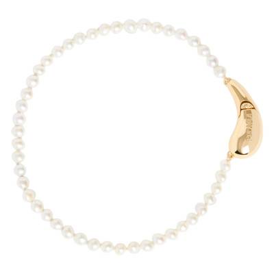 La Perla Essential 925/1000 Silver Gold-Plated & Freshwater Cultured Pearl Bracelet, 16.5 cm or 18 cm - PU01-960 - Pdpaola