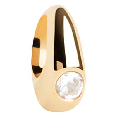 Serena 925/1000 Gold-Plated Silver & White Zirconium Oxide Pendant - PE01-121 - Pdpaola