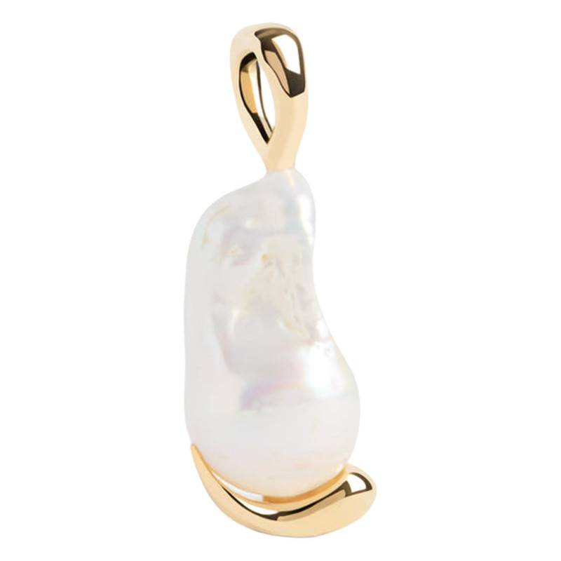 La Perla Pendant in 925/1000 Gold-Plated Silver & Freshwater Pearl - PE01-113 - Pdpaola