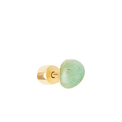 Gold-Plated Sterling Silver Green Aventurine Gravity Earring - PG01-351 - Pdpaola