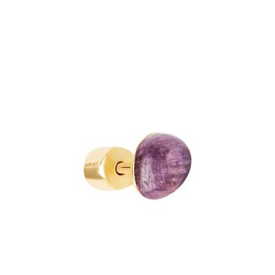 Gold-Plated Silver Purple Amethyst Gravity Drop Earring - PG01-349 - Pdpaola