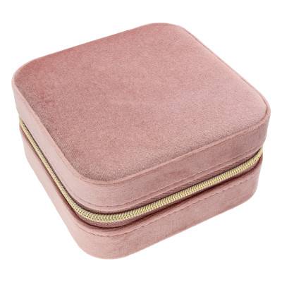 Boîte à bijoux rose, 10x10cm - Les Essentiels