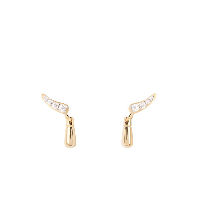 Kira Gold-Plated Silver & White Cubic Zirconia Earrings - AR01-C93 - Pdpaola