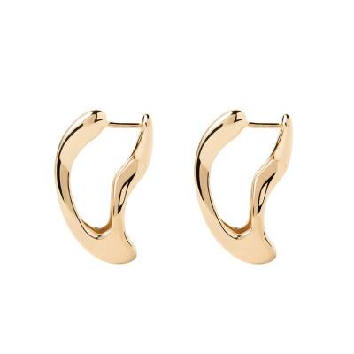 Gold-Plated Silver Sense Hoop Earrings - AR01-D62 - Pdpaola
