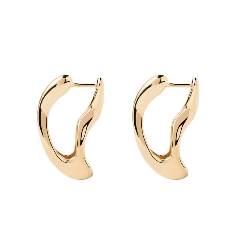 Gold-Plated Silver Sense Hoop Earrings - AR01-D62 - Pdpaola