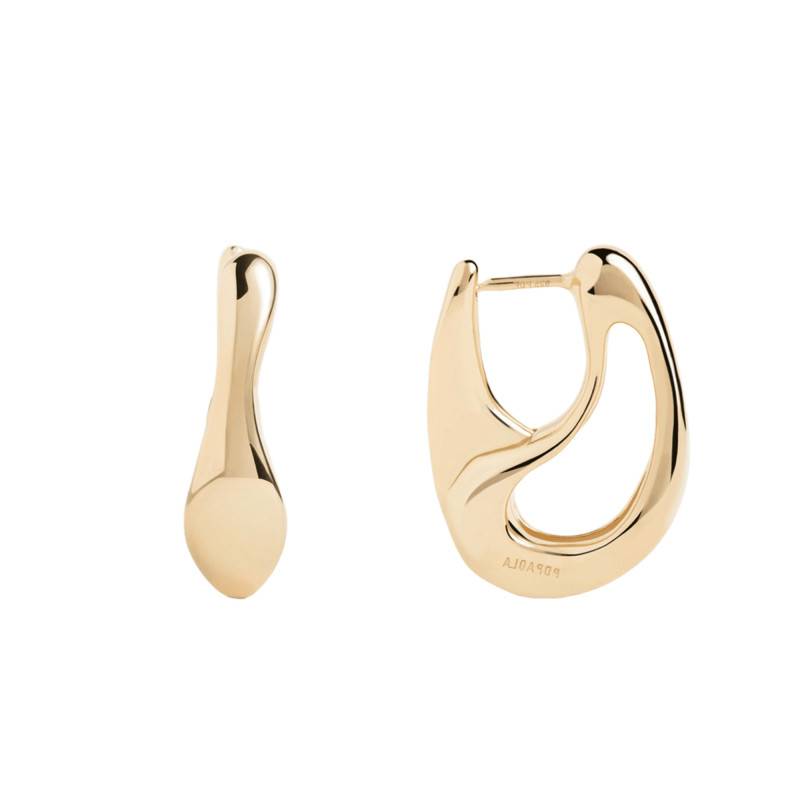 Brisa Gold-Plated Silver Hoop Earrings - AR01-D48 - Pdpaola