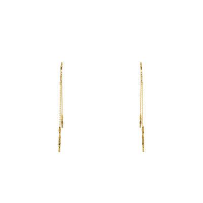Grunge Wire 375/1000 Yellow Gold Drop Earrings - Maison Ballet by Scarlett