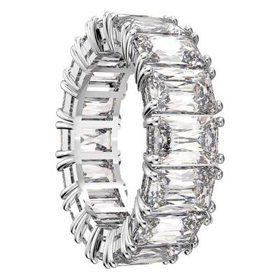 White Crystal Rhodium-Plated Metal Vittore Ring - 5572699 - Swarovski
