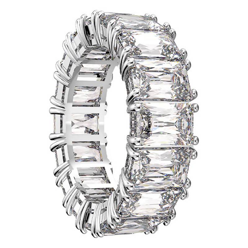 White Crystal Rhodium-Plated Metal Vittore Ring - 5572699 - Swarovski