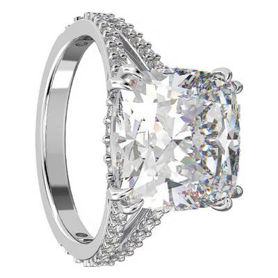 Constella Rhodium-Plated Metal & Stones Cocktail Ring - 5642629 - Swarovski
