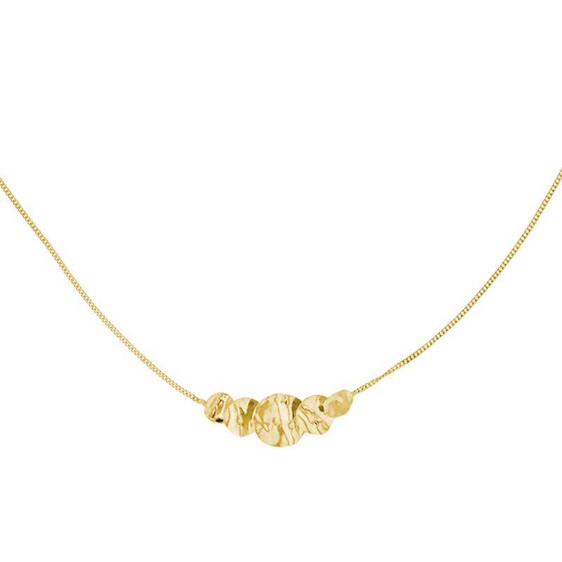 Maison Ballet by Scarlett 375/1000 Yellow Gold Disc Necklace 42 cm - Maison Ballet by Scarlett