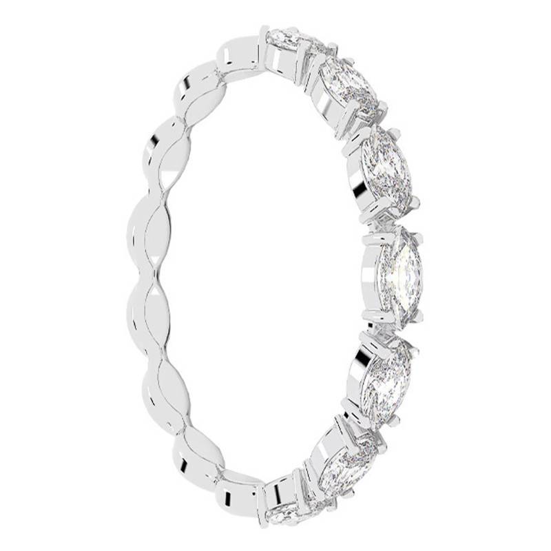 White Rhodium-Plated Metal Vittore Marquise Ring - 5366577 - Swarovski