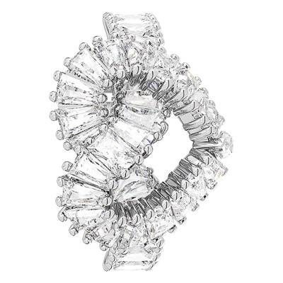 Bague cocktail Matrix Coeur, Métal Rhodié & Cristaux - 5648290 - Swarovski