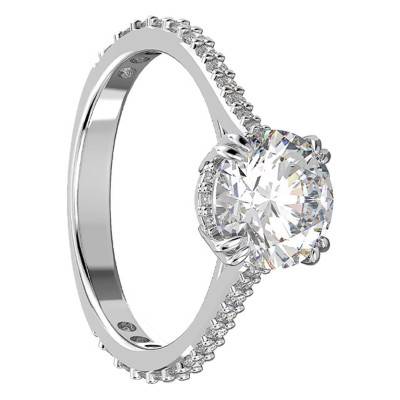 Bague Constella Ronde en Métal Rhodié - 5645250 - Swarovski