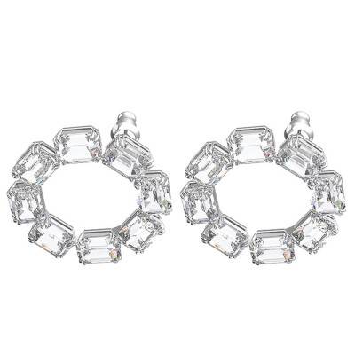 Boucles d'oreilles cercle en cristal blanc Millenia 5618629 - Swarovski
