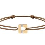 Yellow Gold, Brown Nylon Cord