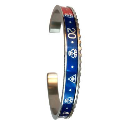Bracelet STEEL Skull Red & Blue - SBR-1103-SKULL - Speedometer Official