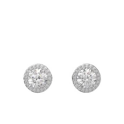 White Round Constella Stud Earrings - 5636269 - Swarovski