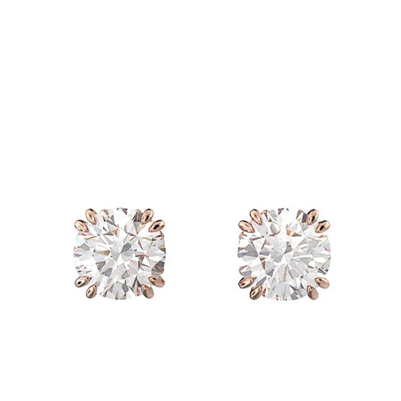 Constella White Crystal & Gold-Tone Metal Stud Earrings - 5638801 - Swarovski
