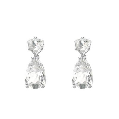 Boucles d'oreilles Mesmera Pendantes en Métal Rhodié & Cristaux Blancs - 5661683 - Swarovski