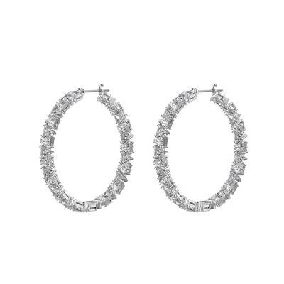 Boucles d'oreilles Ortyx, Métal Rhodié & Cristaux - 5632466 - Swarovski