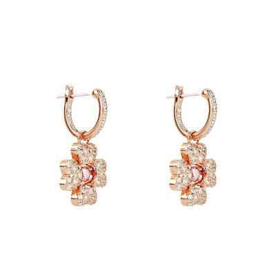 Boucles d'oreilles Idyllia Métal Rosé & Cristaux Bicolores - 5674212 - Swarovski