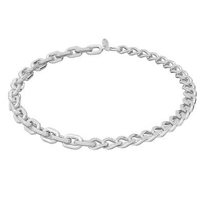 Collier Dextera Chaîne Pavé Blanc - 5613391, Longueur 40 cm - Swarovski