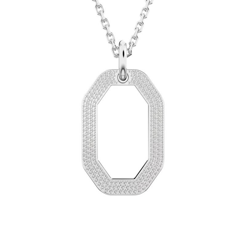 Silver-Toned & Crystal Dextera Octagonal Necklace, Length 65 cm to 80 cm - 5642388 - Swarovski