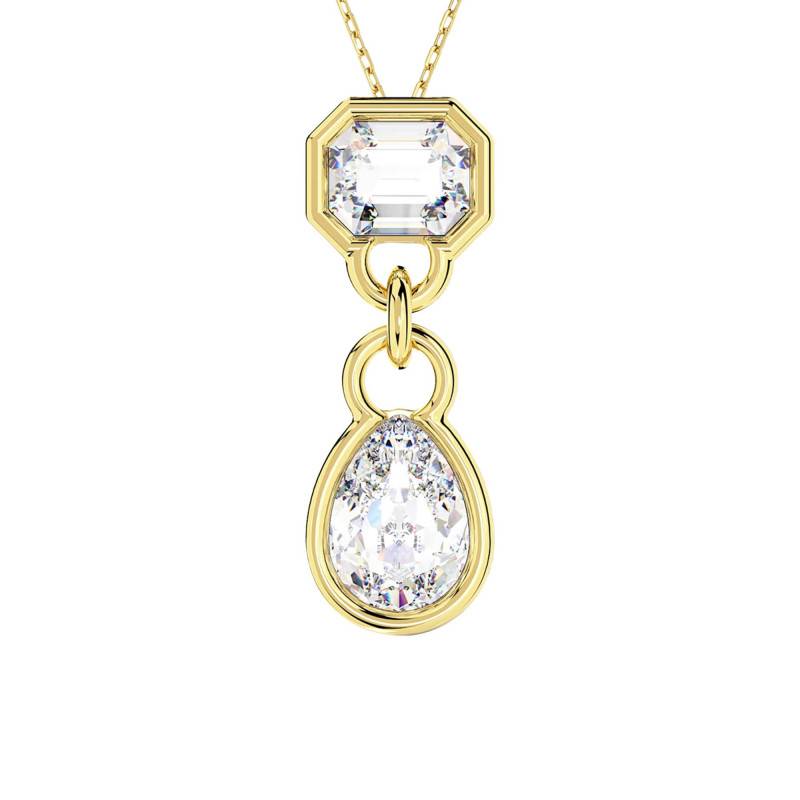 Dextera Gold-Tone Metal & White Crystals Necklace, Length 40 cm to 47 cm - 5663339 - Swarovski