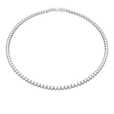 Matrix Rhodium-Plated Metal Tennis Necklace & Crystals - 5681796 - Swarovski