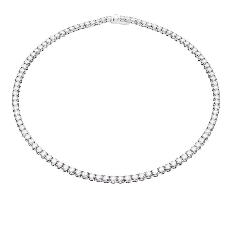 Matrix Rhodium-Plated Metal Tennis Necklace & Crystals - 5681796 - Swarovski