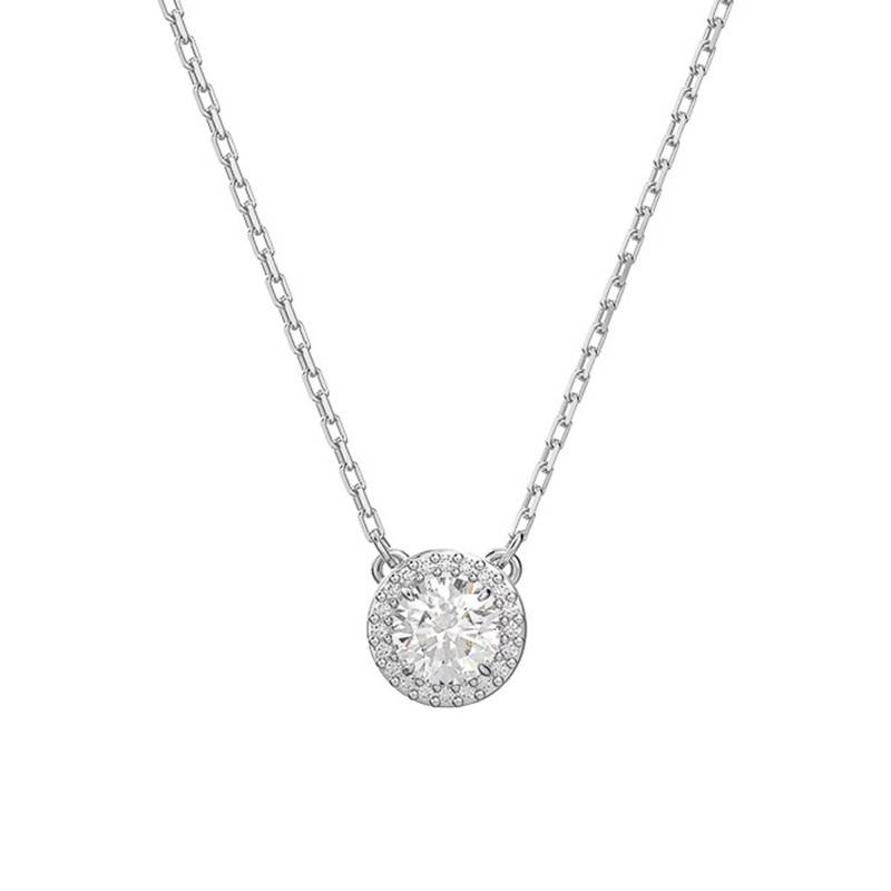 White Round Constella Necklace, Adjustable Length 38 cm to 44 cm - 5636264 - Swarovski