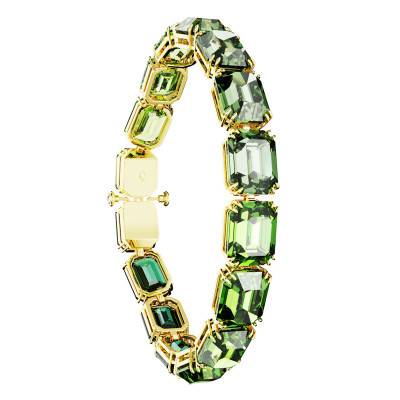 Bracelet Millenia Métal Doré & Cristaux Octogonaux Verts - 5671258 - Swarovski