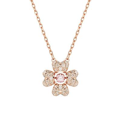 Rose-Toned Metal & Two-Tone Crystal Idyllia Necklace, 38 cm to 45 cm - 5674211 - Swarovski
