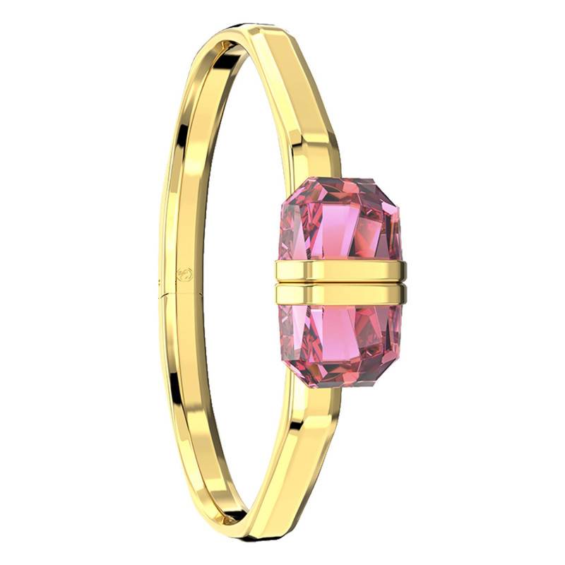 Swarovski Lucent Gold Metal & Pink Crystal Bangle, Diameter 4.3 cm to 6 cm - 5654679 - Swarovski