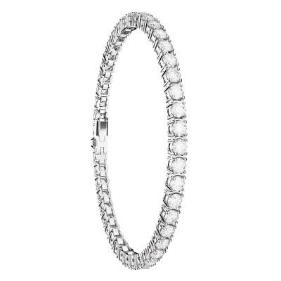 Bracelet Tennis Matrix en Métal Rhodié & Cristaux, Longueur 15,5 à 19 cm - 5648936 - Swarovski
