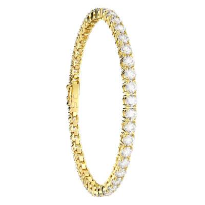 Bracelet Tennis Matrix en Métal Doré & Cristaux, Longueur 15,5 à 19 cm - 5657665 - Swarovski