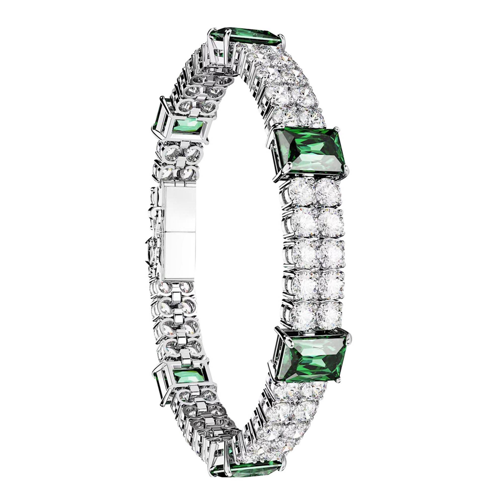 Bracelet Rigide Rétro Motif Ceinture - Cristaux Argent Rhodié - Modèle A10 - Occasion