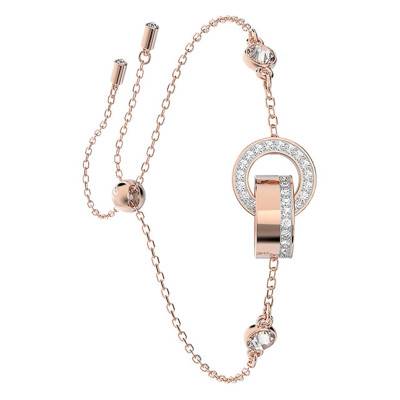 Bracelet Hollow, Rose, Métal & Cristaux, Longueur 24 cm ajustable - 5636498 - Swarovski