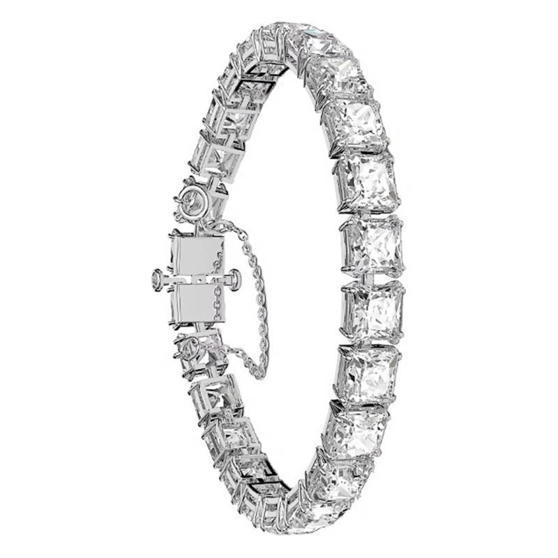 White Rhodium-Plated Metal & Crystal Millenia Bracelet, Length 17 cm to 19 cm - 5599202 - Swarovski