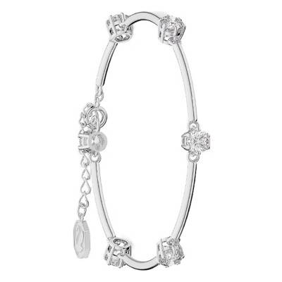 Bracelet Jonc Constella Métal Rhodié & Pierres Blanches, Longueur 17 à 20 cm - 5641680 - Swarovski