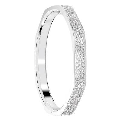 Bracelet Dextera Octogonal, Métal Rhodié & Cristaux, 4,3 cm à 6,6 cm - Swarovski