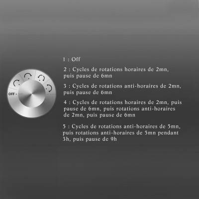 Remontoir noir pour montre automatique - Ocarat