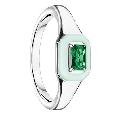 Bague Charming Pop Pierre Octogonale Verte Argent - TR2434-496-6 - Thomas Sabo